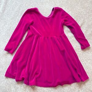 Hanna Andersson Pink Velvet Kids Dress